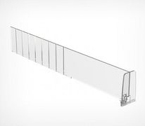 Разделитель DIV60-ВT60 высотой 60 мм c передним ограничителем 60 мм — для организации выкладки небольших лёгких товаров